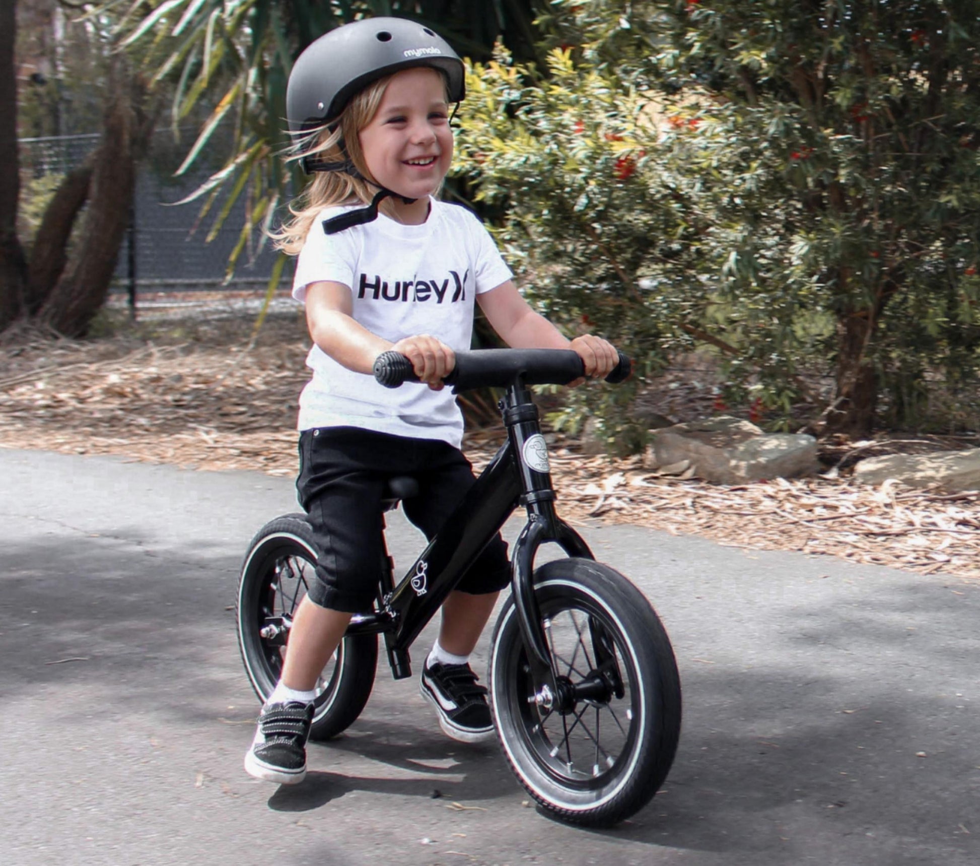 Black balance bike